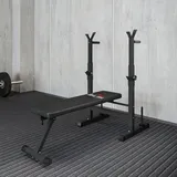 Hantelbank Mit Langhantelablage Und Dip-station, 220 Kg Belastbarkeit Für Das Heimfitnessstudio
