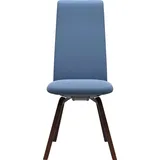 Stressless® Polsterstuhl Laurel, High Back, Größe M, mit schräggestellten Beinen in Walnuss blau