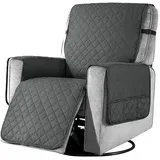 Sesselbezug Mit Taschen, 1-sitzer-tv-sesselbezug, Taschen, Waschbarer Sesselbezug, Grauer Sesselbezug, Größe S