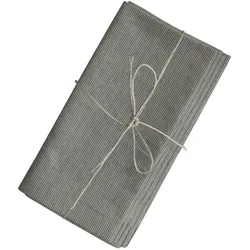 Chic Antique Stoffservietten mit Streifen im 4er-Set, L40 x B40cm, olive