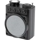 INF Retro Bluetooth Lautsprecher - Mini Vintage Radio mit FM, TF Karte Schwarz