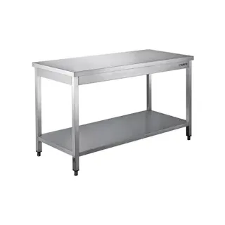 Saro Edelstahltisch zerlegbar mit Unterblatt | B 1800 x T 700