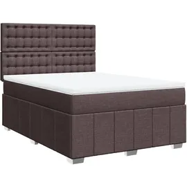 vidaXL Boxspringbett 140 x 200 cm Dunkelbraun