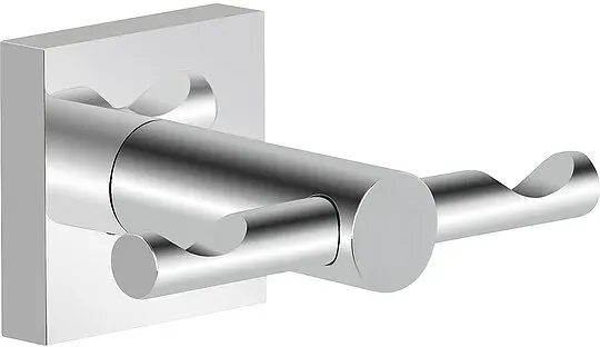 Doppelhaken Elean, Messing verchromt - 93 136 24