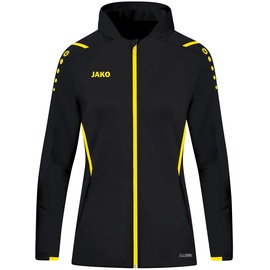 Jako Challenge Trainingsjacke mit Kapuze Damen schwarz/citro 42