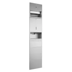 Wagner EWAR Kombinierter Papierhandtuch- Schaumseifenspender 727 619 , Matt geschliffen, ca. 250 Blatt, 400 ml Seife, 11 l Papiermüll