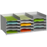 Paperflow Sortierstation lichtgrau mit 15 Fächer