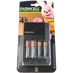 Duracell Hi-Speed Schnell-Ladegerät für NiMH AA und AAA Akkus, inkl. 2x AA und 2x AAA Akkus