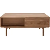 miliboo Rechteckiger Couchtisch Schwarz Nussbaum 100 x 0 x 0 cm