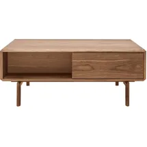 miliboo Rechteckiger Couchtisch Schwarz Nussbaum 100 x 0 x 0 cm