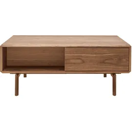 miliboo Rechteckiger Couchtisch Schwarz Nussbaum 100 x 0 x 0 cm