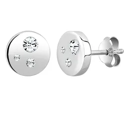 Elli Basic Geo Trend Kristalle 925 Silber Ohrringe   Damen 