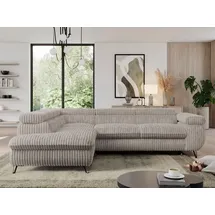 MKS Meble Eckcouch Cord 2-Sitzer Grau