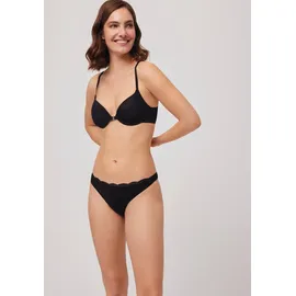 Ysabel Mora Tanga BASIC COLLECTION COTTON WITH LACE Schwarz M