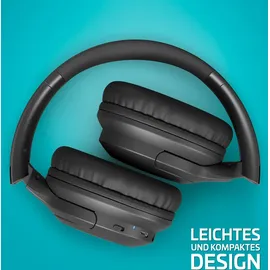 LAMAX Base2, kabellose Kopfhörer, Akkulaufzeit bis zu 48 Stunden, Bluetooth 5.3, Android- und iOS-Unterstützung, leichtes faltbares Design, USB-C