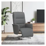 vidaXL Relaxsessel mit Fußteil Stoff 56,7 x 105 x 89,2 cm Dunkelgrau drehbar