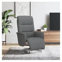 vidaXL Relaxsessel mit Fußteil Stoff 56,7 x 105 x 89,2 cm Dunkelgrau drehbar