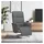 vidaXL Relaxsessel mit Fußteil Stoff 56,7 x 105 x 89,2 cm Dunkelgrau drehbar
