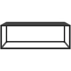 vidaXL Beistelltisch Schwarz mit Schwarzem Glas 100x50x35 cm