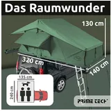 Prime Tech Dachzelt Extended L, Personen: 3 grün 140 cm x 320 cm x 130 cm