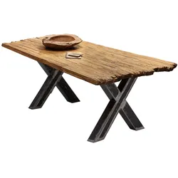 Esstisch 240x100 Teak Metall Holztisch Esstisch Speisetisch Küchentisch Küche