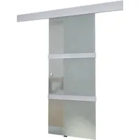 vidaXL Schiebetür Glas und Aluminium 178 cm Silbern