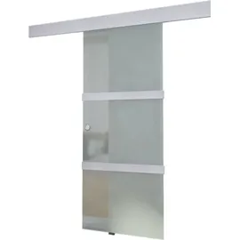 vidaXL Schiebetür Glas und Aluminium 178 cm Silbern