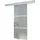 vidaXL Schiebetür Glas und Aluminium 178 cm Silbern