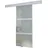 vidaXL Schiebetür Glas und Aluminium 178 cm Silbern