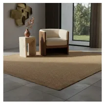 KADIMA DESIGN Küchenteppich Uni Robust Waschbar Strapazierfähig Terrasse Garten Braun 120x170 cm OEKO-TEX Schadstoffgeprüft – ORIANA von Kadima Design