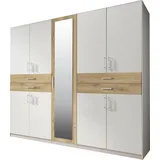 Sconto Drehtürenschrank Taiga 225 x 210 x 58 cm weiß