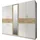 Sconto Drehtürenschrank Taiga 225 x 210 x 58 cm weiß