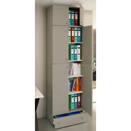 VCM Lona Aktenschrank 70 x 39 x 240 cm grau
