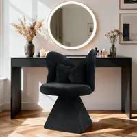 Friseurstuhl Mit Schmetterlingslehne – Drehsessel – 52 X 52 X 78 Cm – Schwarz