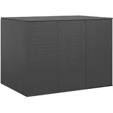 TANZEM Garten-Kissenbox, Gartenbox, Auflagenbox, Gartenschrank, Balkonschrank, Aufbewahrungsbox, Gartenkiste, Balkon Schrank, Outdoor Box, PE Rattan 145x100x103 cm Schwarz