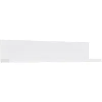Forte Snow Wandregal, Holzwerkstoff, Weiß matt, 110 x 24.3