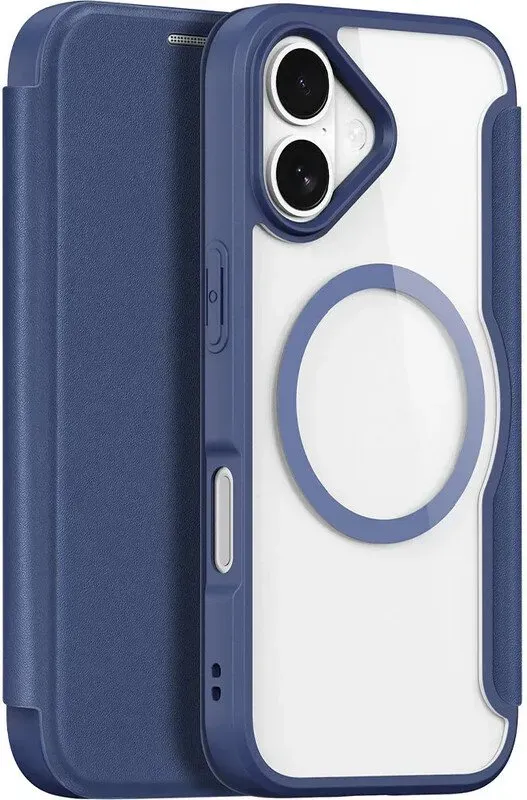Dux Ducis Skin X Pro iPhone 17 Hülle mit Geldbörse, MagSafe Kompatibel - Blau