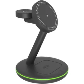 Icy Box 3-in-1 Kabellose Ladestation für Smartphone, Watch und Kopfhörer
