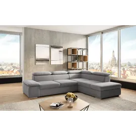 sit&more Ecksofa Valantine V, wahlweise mit Bettfunktion, grau