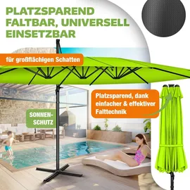 Kesser Doppelsonnenschirm 460 x 270 cm Grün