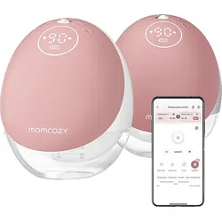 MOMCOZY M9 Mobile Double Milchpumpe Rosa
