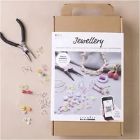 Creativ Company DIY Sets Beads Starter Kreativ Set Schmuck Leuchtende Farben, Kreativ Box