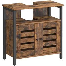 VASAGLE Waschbeckenunterschrank 60 x 60 x 30 cm Braun