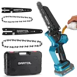 GARTOL Akku Kettensäge 8 & 6 Zoll,1000W Bürstenloser Mini Kettensäge mit Automatische Kettenschmierung,Werkzeuglose Kettenspannung,Kompatibel mit Makita 18V Akku (ohne Akku)