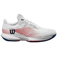 Wilson Kaos Swift 1.5 Clay Tennisschuh für den Sandplatz, Damen, Gr. 39 1/3, Weiß/Blau/Rot (White/Deja Vu Blue/Wilson Red)