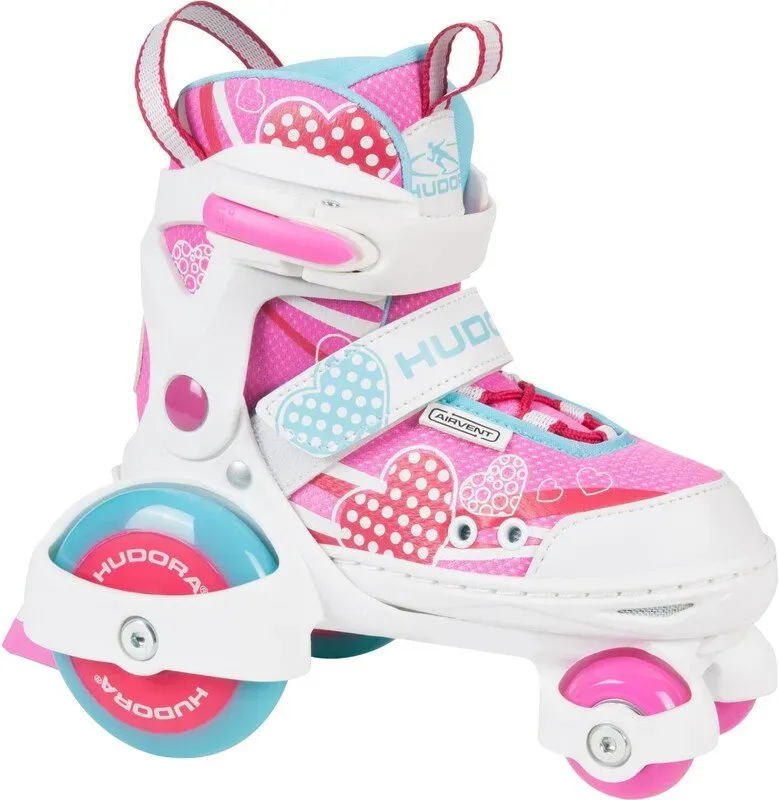 HUDORA My First Quad Rollschuhe in verschiedenen Größen und Farben - hochwertige Rollschuhe für Kinder bis 20 kg - verstellbare Kinderrollschuhe - sichere Einsteiger-Rollschuhe mit großen Rädern