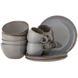 Bloomingville Sandrine Frühstücksset 12-tlg. grau