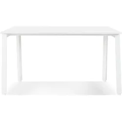 Kadima Design Schreibtisch Mdf  160x80cm  Homeoffice modern minimalistisch  weiß  Computertisch