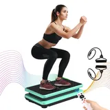 Vibrationsplatte 2025, Verbesserte Vibration Plate mit 99 Stufen Fettverbrennung Abnehmen Vibrationsboard für Zuhause Muskelaufbau Ganzkörpertraining Home Workout, 58cm, 150kg Kapazität