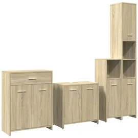 vidaXL Badmöbel-Set Sonoma 4-tlg. Eiche